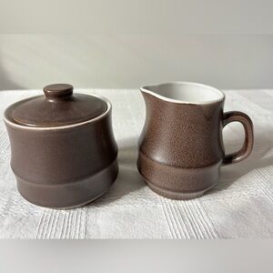 Vintage creamer and sugar bowl
